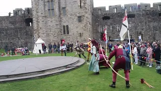Knight taunts Archers. Who wins? #combat #knights #reenactors #medieval