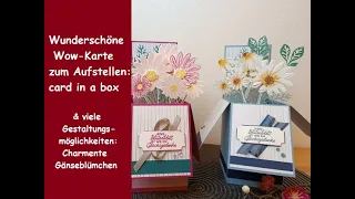 Wow-Karte zum Aufstellen: card in a box & viele Varianten der charmanten Gänseblümchen - Stampin´Up!