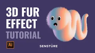 How to Create Realistic 3D Fur Effect in Adobe Illustrator | Easy Tutorial | SENSTURE