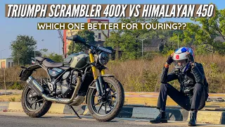 TRIUMPH SCRAMBLER 400X VS HIMALAYAN 450 | WHICH ONE BETTER FOR TOURING? 😳