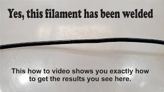 The best way of welding or splicing filament