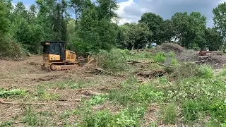 D5 and 320c Clearing Stumps and Logging slash