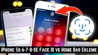 Eski iPhone'a FaceID ve Home Bar Nasıl Eklenir? iPhone 5s 6 7 8 FaceID Tanımlama