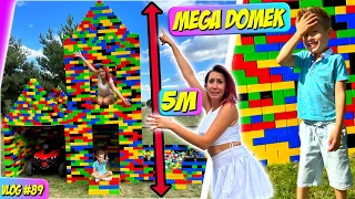 MEGA DOMEK Z KLOCKOW 5M 🏠 Czy się zawalił?! 🥳 CHALLENGE Marivo Vlog #89