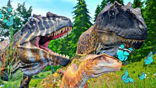 Família Giganotosaurus: O Papai Foi ATACADO Pelo Vilão! Dinossauros The Isle (PT/BR)