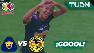 ¡ESTÁN EN EL JUEGO! Aerial hace un GOLAZO  | Pumas 2-3 América | AP2023 Liga Mx Femenil J1 | TUDN