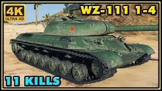 WZ-111 model 1-4 - 11 Kills - 8K Damage - 1 VS 4 - World of Tanks Gameplay