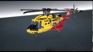 lego technic 9396 Helicopter animation