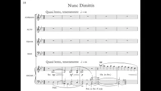 Herbert Howells - Nunc dimittis (St Paul's Service) (score video)
