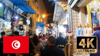 【4K Walk in Tunisia】Ramadan day in Tunis at night チュニスのラマダンの夜