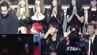 [181214 Mama HK] Idol reaction to RM when He reaction to Tiger JK perform