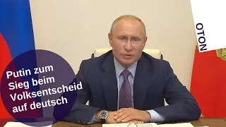 Putin zum Sieg beim Volksentscheid auf deutsch