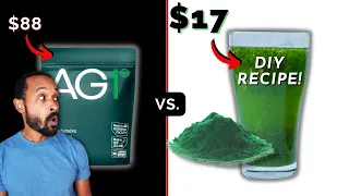 How to Make Your Own Athletic Greens w/ 5 INGREDIENTS & LESS $$$! 🤯