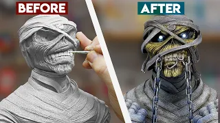 Painting a $350 Iron Maiden Powerslave Eddie Statue 🤘 | Behind the Scenes