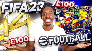 £100 FIFA POINTS vs £100 E FOOTBALL POINTS PACK OPENING🤑💰