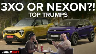 India’s BEST Compact SUV — the Tata Nexon or the Mahindra XUV 3XO? | Trump Cards | PowerDrift