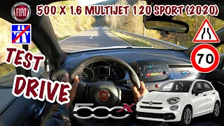 Fiat 500 X 1.6 MULTIJET 120 SPORT (2020) - Test Drive POV 4K