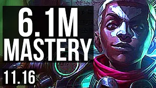 EKKO vs ZED (MID) | 6.1M mastery, 2500+ games, 7/2/6 | EUW Challenger | v11.16