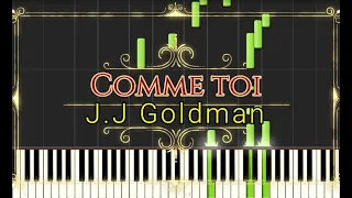 Comme toi Jean jacques Goldman Piano Synthesia Tutorial