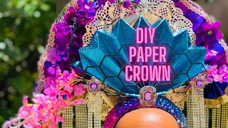 DIY PAPER HEADDRESS - How To Make A Paper Crown - Paper Crown  - Carnival Headdress - DIY Carnival