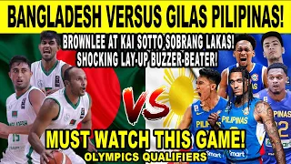 GILAS PILIPINAS vs BANGLADESH! Brownlee at Kai Sotto Unstoppable! Shocking Buzzer-Beater! Simulation