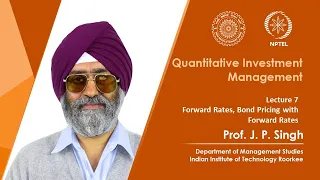 Lecture 07: Forward Rates, Bond Pricing with Forward Rates