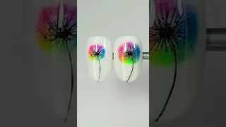 Colorful Dandelion Nail Art | Juliana Nails