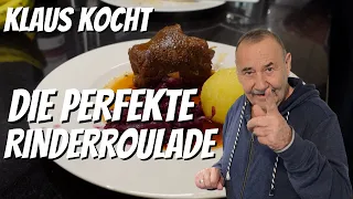 PROFI KOCH zeigt sein Rezept für Rinderrouladen - Klaus kocht Folge 1 | Rinderrouladen Rezept