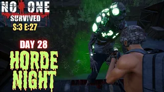 No One Survived (Gameplay) S:3 E:27 - Day 28 Horde Night