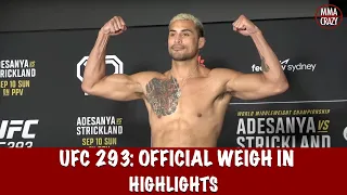 UFC 293 Official Weigh in Highlights