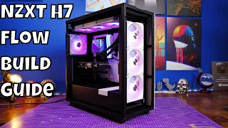 NZXT H7 Flow Build Guide with Lian Li fans and Intel i7 12700K