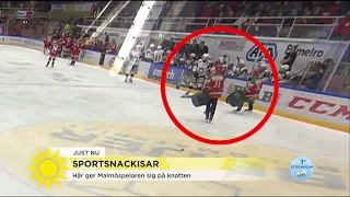 "Ett bisarrt bråk!" Här attackerar hockey-spelaren den 14-åriga isskraparen - Nyhetsmorgon