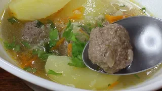 Russian Meatball Soup – Суп с Фрикадельками
