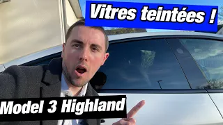 Pose de vitres teintées sur ma Tesla Model 3 Highland !