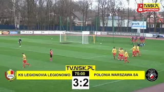 tv.nsk.pl [bramki 720] KS Legionovia Legionowo - Polonia Warszawa SA 3:3 (0:1) 2021-04-18 g. 17:00