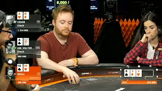 Cesar Shows Firaldo the BLUFF! | Classic Hands - MILLIONS South America 2020 | partypoker