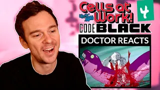DOCTOR reacts to GONORRHEA infection in CELLS AT WORK! CODE BLACK // Episode 4