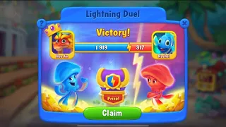 Mobile game: Fishdom - Win the 1:1 match with 1919 lightnings - Level 2740, 2741, 2742,… - 2747