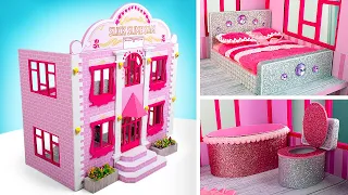Cómo hacer la más hermosa mansión rosa con mini dormitorio y baño