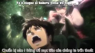 [EnA Sub] [Vietsub + Kara] Attack on Titan OP1 Guren no Yumiya - Linked Horizon