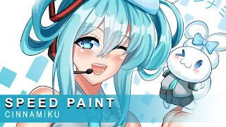 [Speedpaint] Drawing CinnaMiku (Cinnamon and Hatsune Miku) (Fanart)