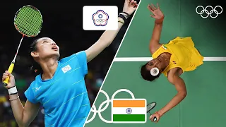 PV Sindhu 🇮🇳vs. Tai Tzu-Ying (TPE) Women's Badminton Round of 16 at Rio 2016!