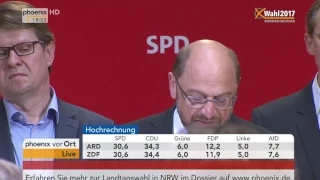 NRW wählt: Statement von Martin Schulz nach Wahlniederlage am 14.05.2017