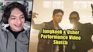 Jung Kook and Usher ‘Standing Next to You' Performance Video Sketch Reaction