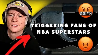 Lakers fan reacts to TRIGGERING FANS OF NBA SUPERSTARS