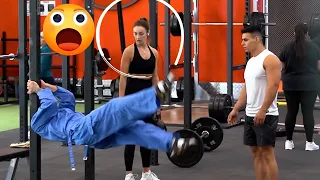 Crazy Girls In Anatoly Gym Prank!!