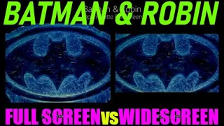 Batman & Robin (1997) -- Open Matte Full Screen vs Widescreen Aspect Ratio Comparison