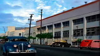 Amazing California 1940s in color [60fps,Remastered] w/sound design added