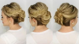 Inverted Fishtail Braid Updo