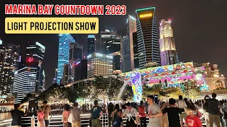Marina Bay Singapore Countdown 2023 | Light Show | Light Show at Merlion and Fullerton Hotel